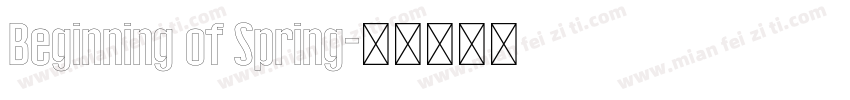 Beginning of Spring字体转换